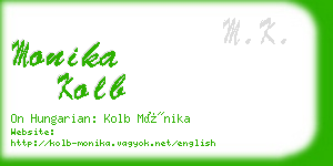 monika kolb business card